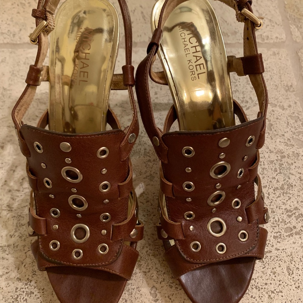 Michael Kors Brown Strappy Heels